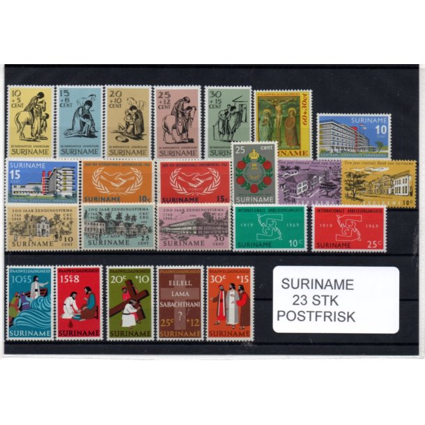 Suriname Samling - 23 stk - Postfrisk