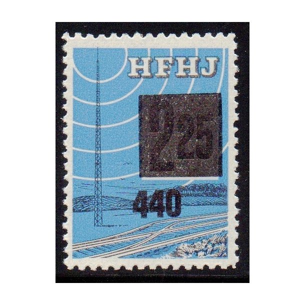 H.F.H.J.  - Godsfrimrke - 225 re overstemplet til 440 re - Ustemplet