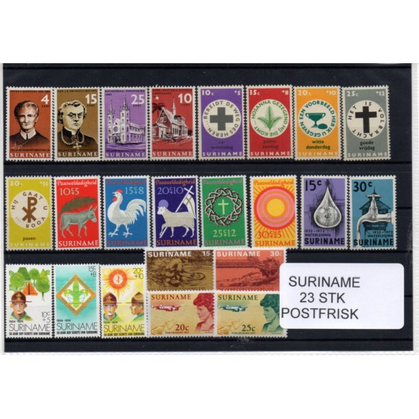 Suriname Samling - 23 stk - Postfrisk