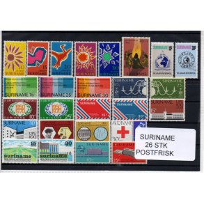 Suriname Samling - 26 stk - Postfrisk