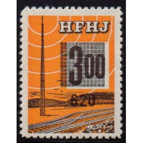 H.F.H.J.  - Godsfrimrke - 300 re overstemplet til 560 - Ustemplet