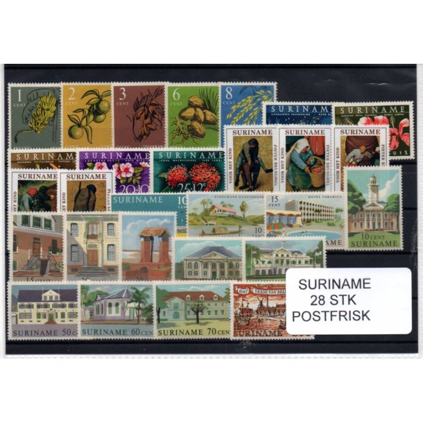 Suriname Samling - 28 stk - Postfrisk