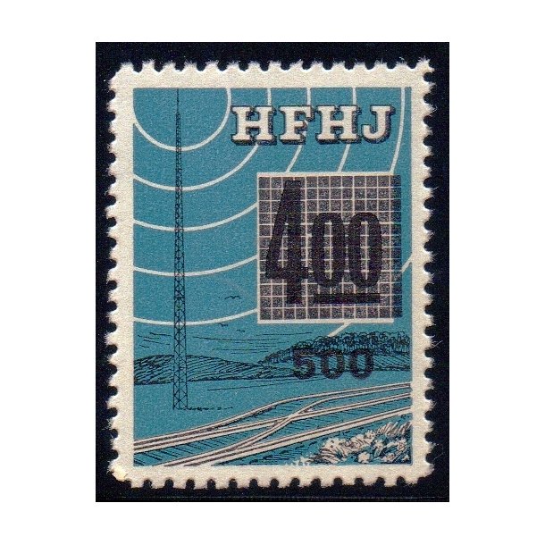 H.F.H.J.  - Godsfrimrke - 400 re overstemplet til 500 re - Ustemplet