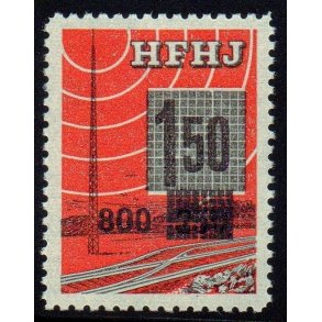 H.F.H.J.  - Godsfrimrke - 150 re overstemplet til 800 re - Ustemplet