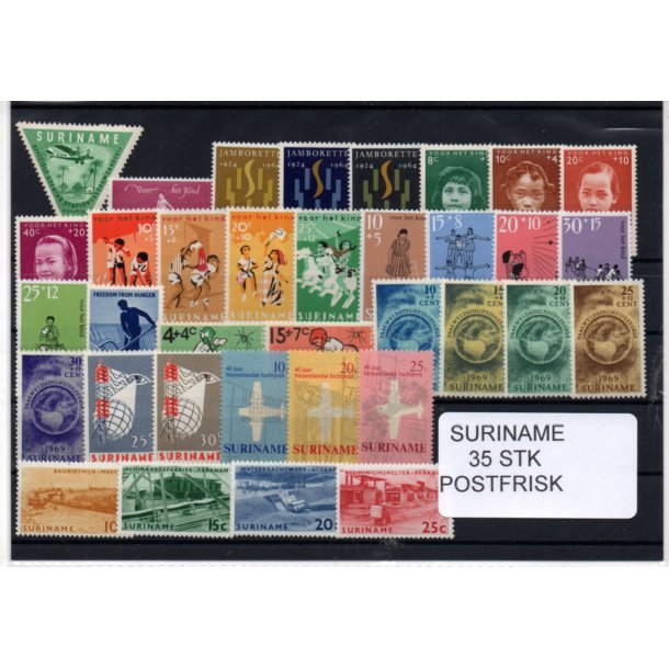 Suriname Samling - 35 stk - Postfrisk