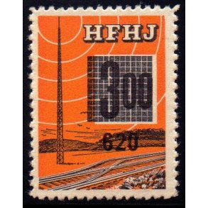 H.F.H.J.  - Godsfrimrke - 300 re overstemplet til 620 re - Ustemplet