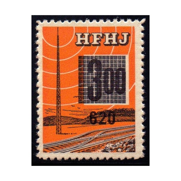 H.F.H.J.  - Godsfrimrke - 300 re overstemplet til 620 re - Ustemplet