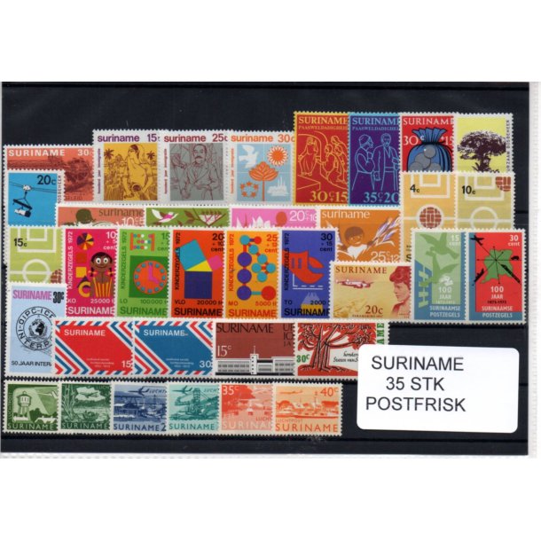 Suriname Samling - 35 stk - Postfrisk