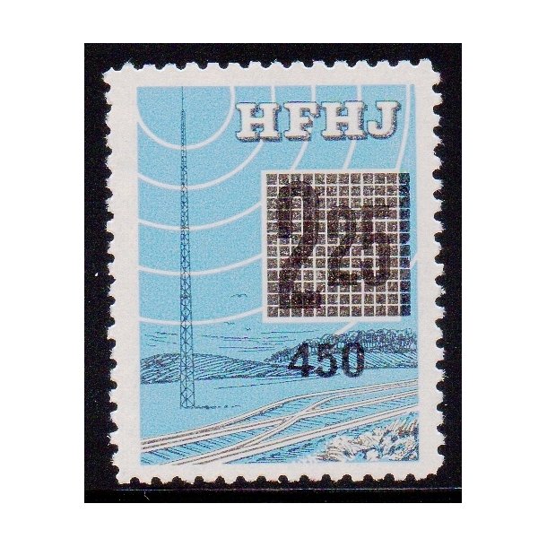 H.F.H.J.  - Godsfrimrke - 225 re overstemplet til 450 re - Ustemplet