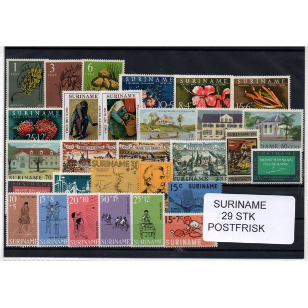 Suriname Samling - 29 stk - Postfrisk
