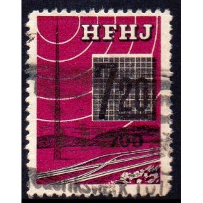 H.F.H.J.  - Godsfrimrke - 720 re overstemplet til 700 re - Stemplet