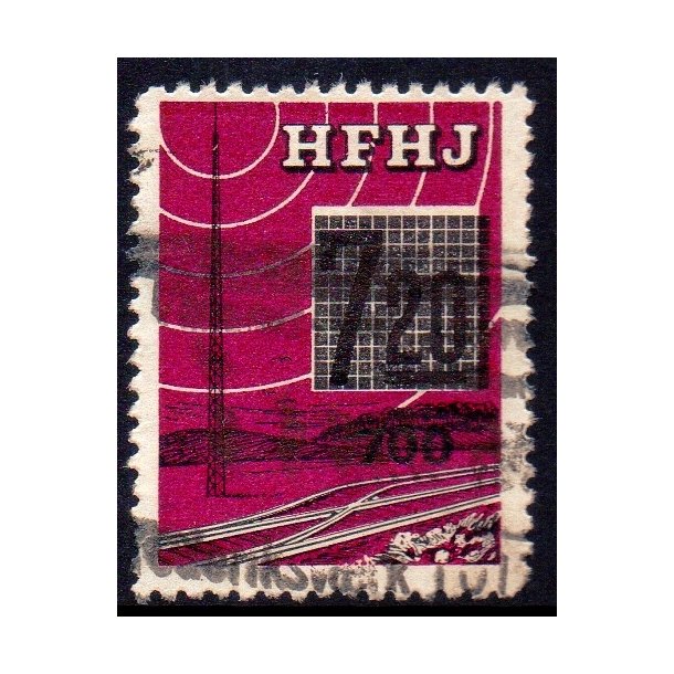 H.F.H.J.  - Godsfrimrke - 720 re overstemplet til 700 re - Stemplet
