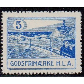 H. L. A.  (Hjrring-Lkken-Aabybro) - Godsfrimrke - 5 re - Ustemplet