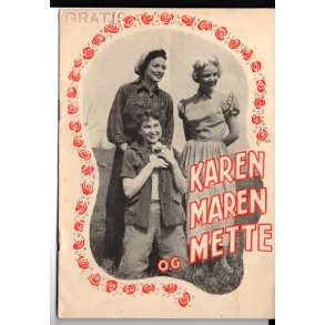 Karen - Maren og Mette - A5 - Pn ! - Stempel p forside !