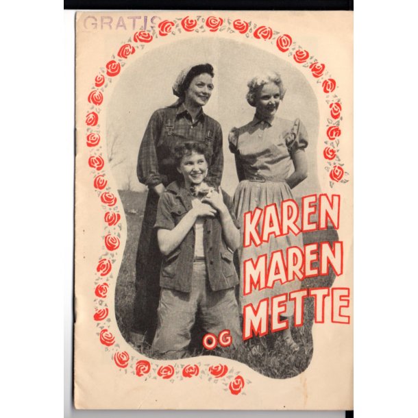 Karen - Maren og Mette - A5 - Pn ! - Stempel p forside !