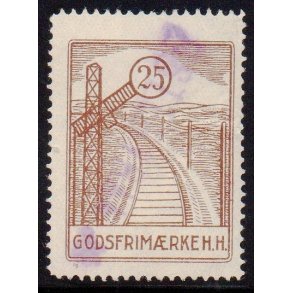 H.H. (Hjrring - Hrby)  - Godsfrimrke - 25 re - Stemplet