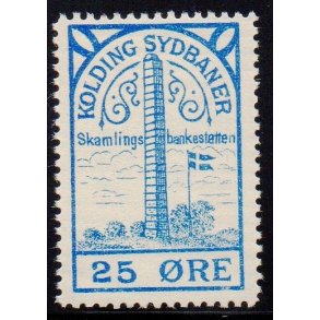 Kolding Sydbaner - Godsfrimrke - 25 re - Ustemplet
