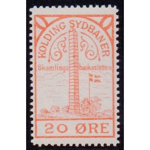 Kolding Sydbaner - Godsfrimrke - 20 re - Ustemplet