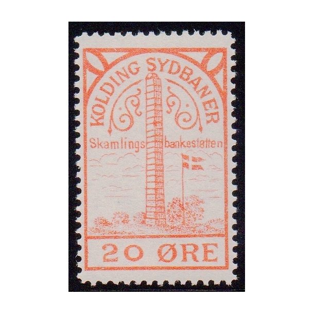 Kolding Sydbaner - Godsfrimrke - 20 re - Ustemplet