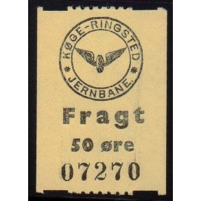 Kge - Ringsted Jernbane - Fragt - 50 re - Ustemplet