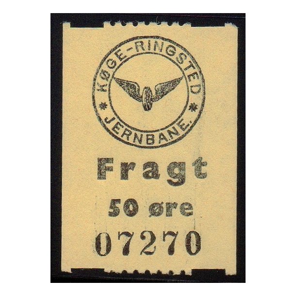 Kge - Ringsted Jernbane - Fragt - 50 re - Ustemplet