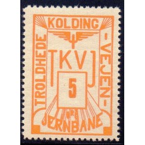 Troldhede - Kolding - Vejen Jernbane  - Godsfrimrke - 5 re - Ustemplet