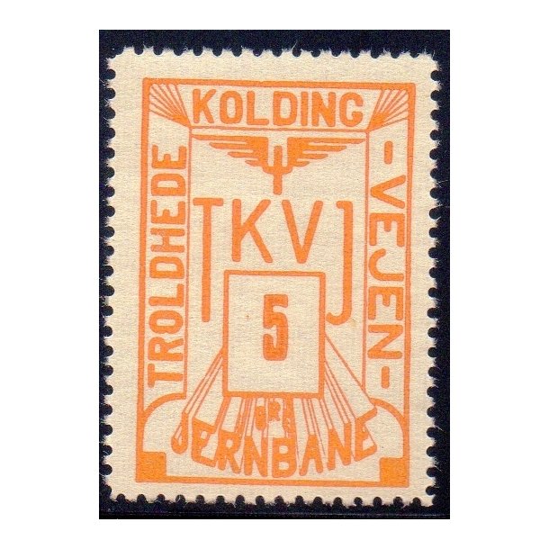 Troldhede - Kolding - Vejen Jernbane  - Godsfrimrke - 5 re - Ustemplet