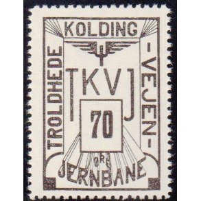 Troldhede - Kolding - Vejen Jernbane  - Godsfrimrke - 70 re - Ustemplet