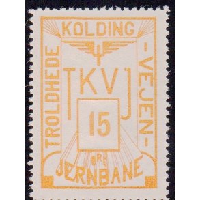 Troldhede - Kolding - Vejen Jernbane  - Godsfrimrke - 15 re - Ustemplet