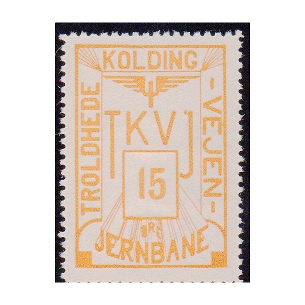 Troldhede - Kolding - Vejen Jernbane  - Godsfrimrke - 15 re - Ustemplet