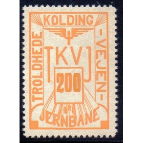 Troldhede - Kolding - Vejen Jernbane  - Godsfrimrke - 200 re - Ustemplet