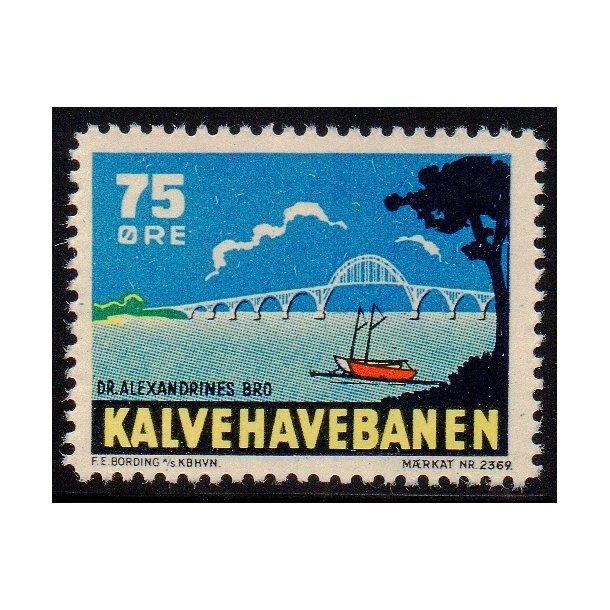 Kalvehavebanen - Godsfrimrke - 75 re - Ustemplet