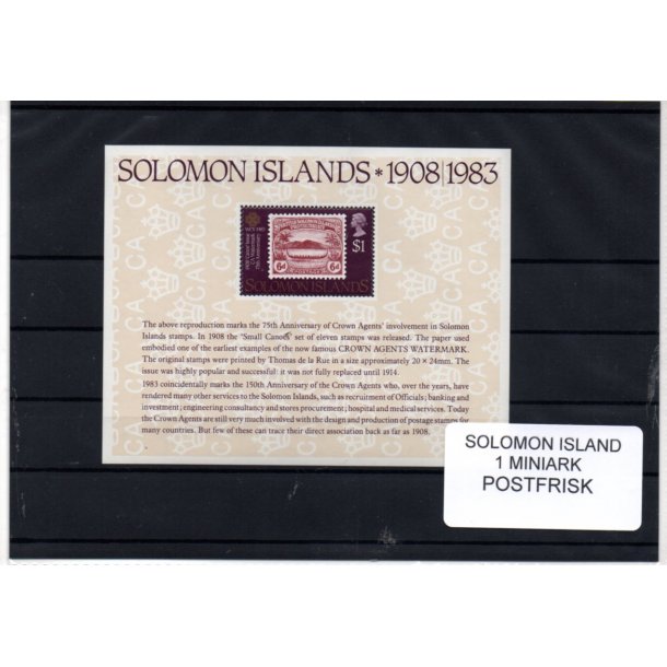 Solomon �er - 1 Miniark - Postfrisk