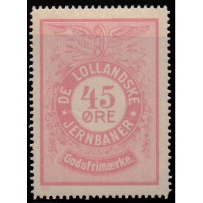De Lollandske Jernbaner  - Godsfrimrke - 45 re - Ustemplet