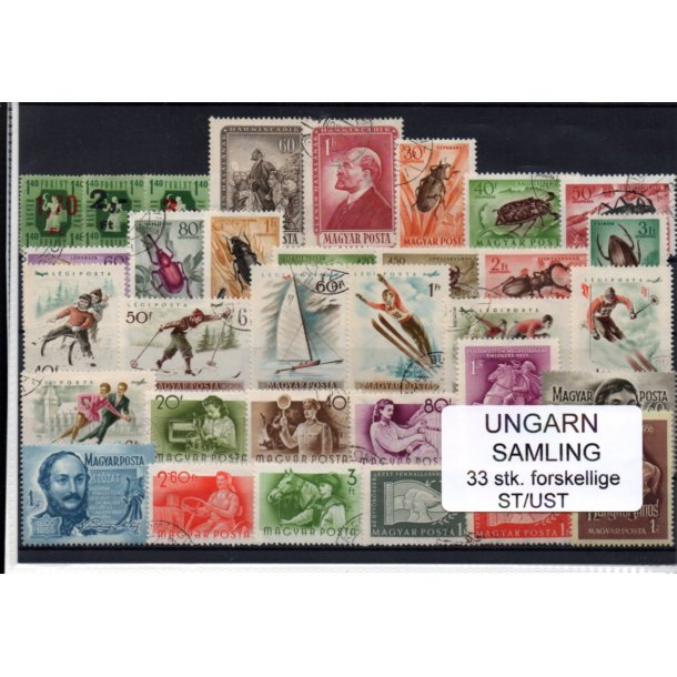Ungarn Samling - 33 Stk.forskellige - Stemplet