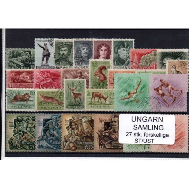 Ungarn Samling - 27 Stk.forskellige - Stemplet