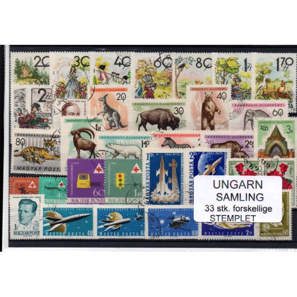 Ungarn Samling - 33 Stk.forskellige - Stemplet