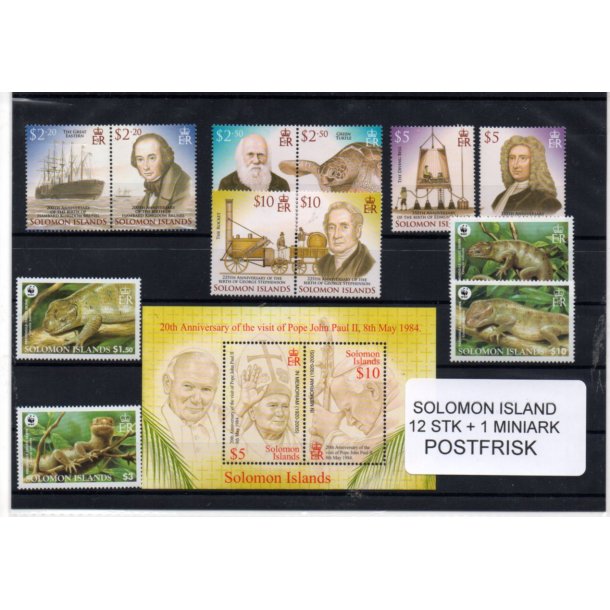 Solomon �er - 12 Stk. + 1 Miniark - Postfrisk