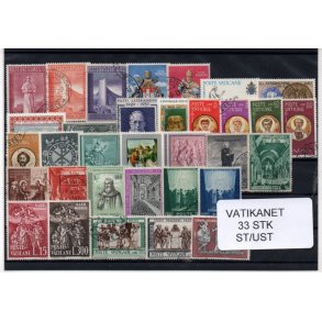 Vatikanet Samling - 33 Stk. Stemplet/Ustemplet