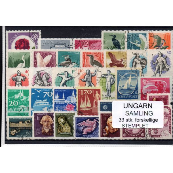 Ungarn Samling - 33 Stk.forskellige - Stemplet