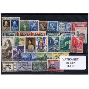 Vatikanet Samling - 30 Stk. Stemplet/Ustemplet