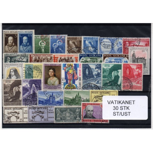 Vatikanet Samling - 30 Stk. Stemplet/Ustemplet