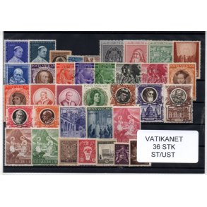 Vatikanet Samling - 36 Stk. Stemplet/Ustemplet