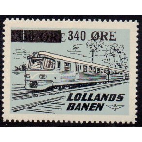 Lollands Banen - Godsfrimrke - 330 re overstemplet til 340 re - Ustemplet