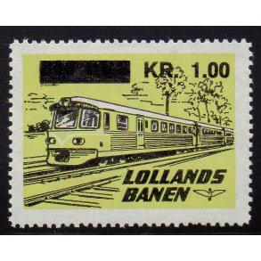 Lollands Banen - Godsfrimrke - 800 re overstemplet til Kr. 1,00 - Ustemplet