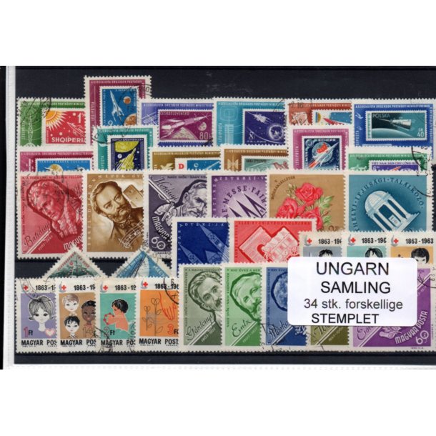 Ungarn Samling - 34 Stk.forskellige - Stemplet