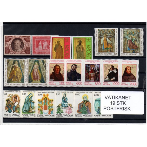 Vatikanet Samling - 19 Stk. Postfrisk