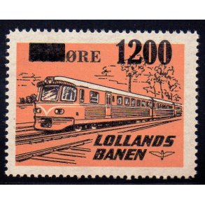 Lollands Banen - Godsfrimrke - 900 re overstemplet til 1200 re - Ustemplet