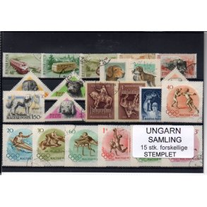 Ungarn Samling - 15 Stk.forskellige - Stemplet