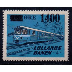 Lollands Banen - Godsfrimrke - 1100 re overstemplet til 1400 re - Ustemplet